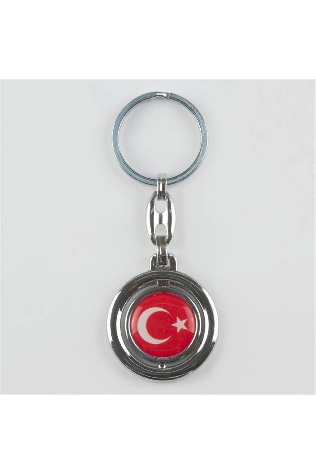 ÖYKÜ VE YİĞİT Ay Yıldız Figürlü Metal Anahtarlık