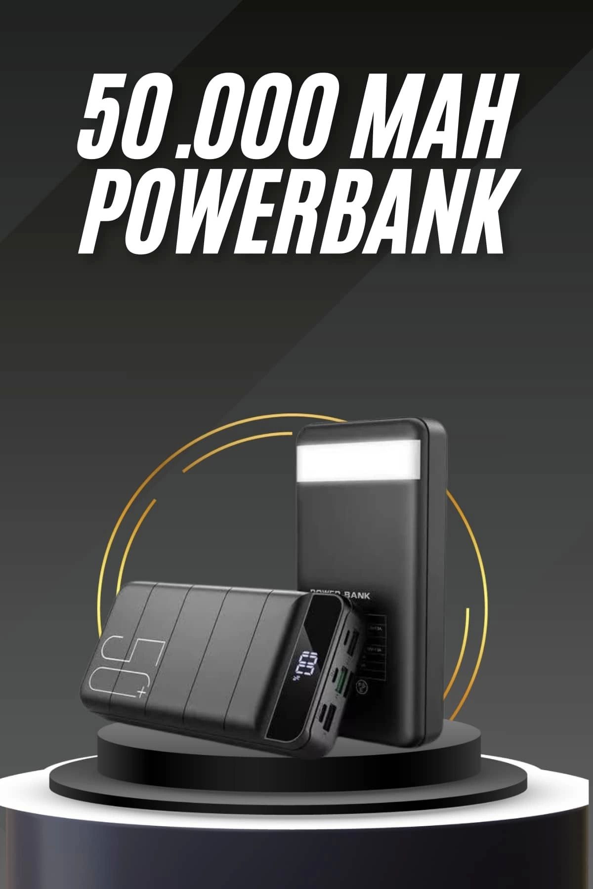 Vemora 50.000 Mah Led Dijital Göstergeli USB Çıkışı Powerbank