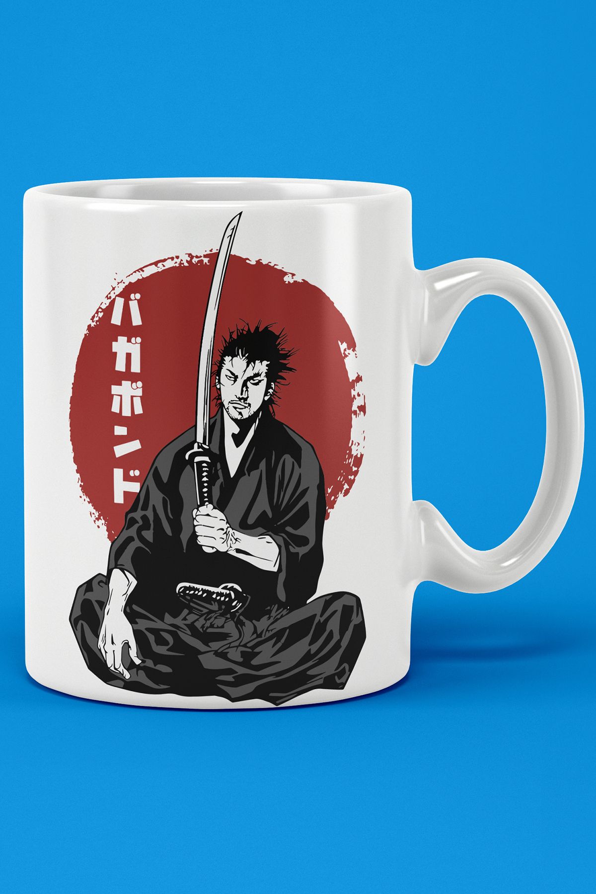 BİBANAPROMOSYON Vagabond Miyamoto Musashi Baskılı Kupa Bardak
