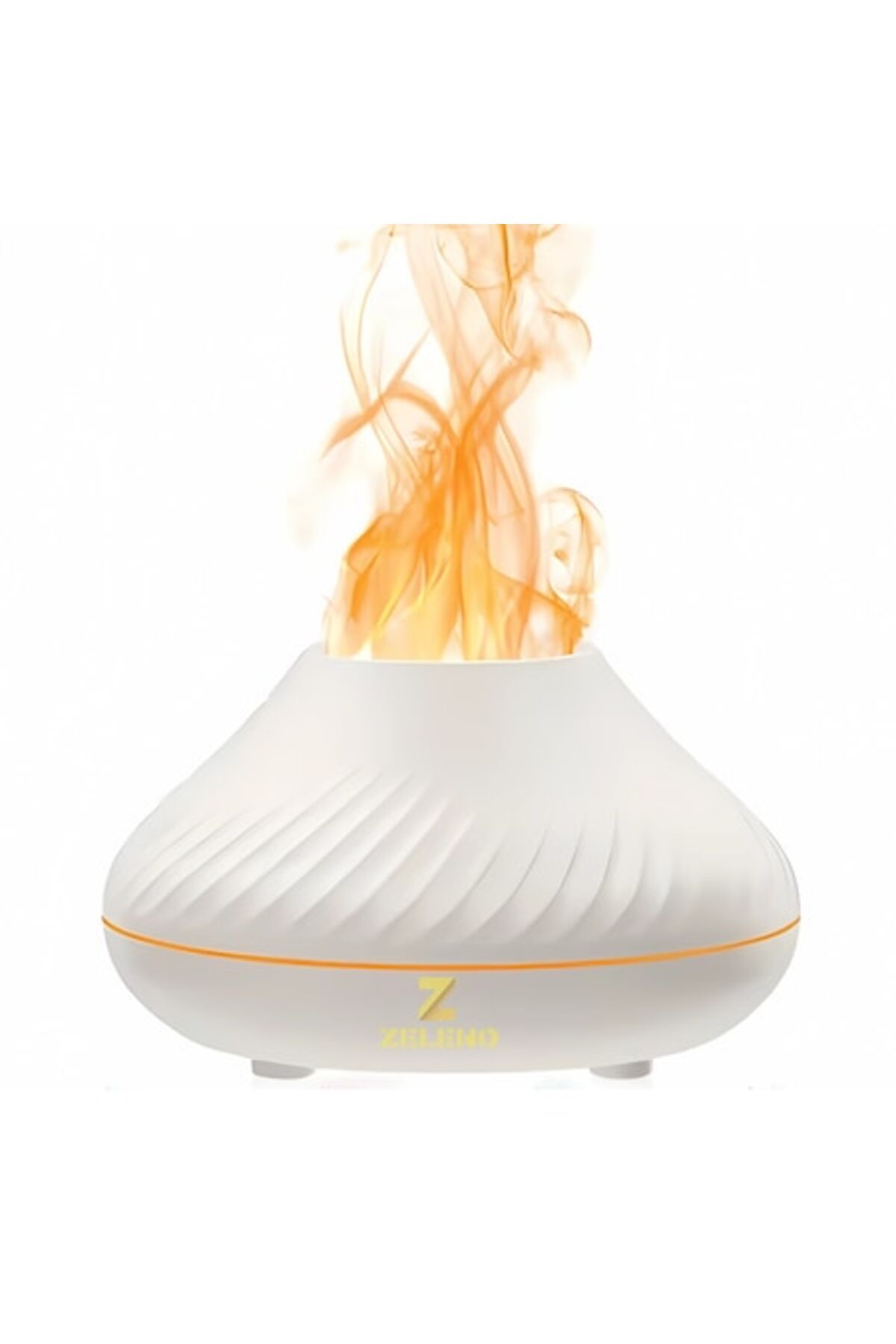 Z Zeleno-Umidificator cu difuzor de uleiuri esențiale, design cu LED-uri cu flacără, 130 ml, negru, include ulei esențial 1
