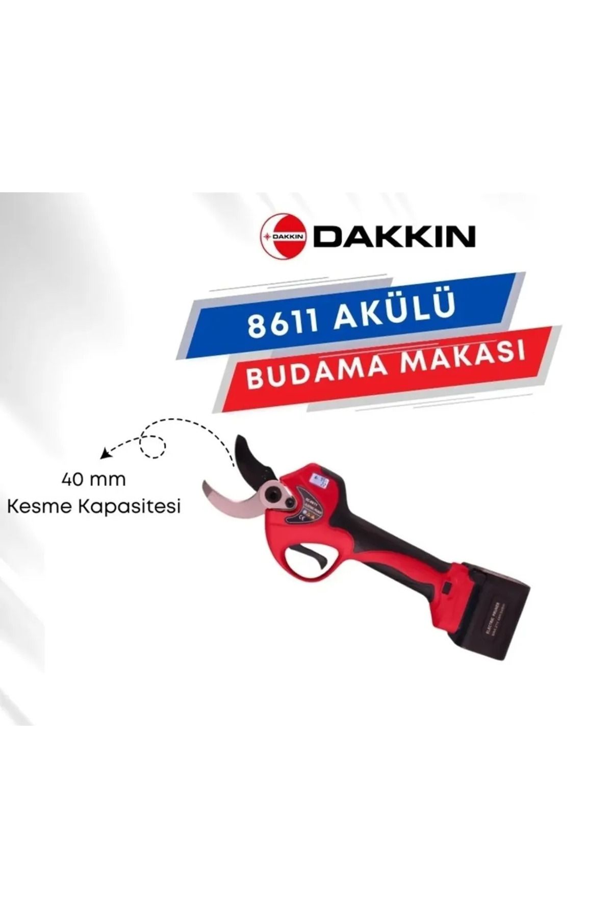 Backer 40MM AKÜLÜ BUDAMA MAKASI SC8611 - Profesyonel