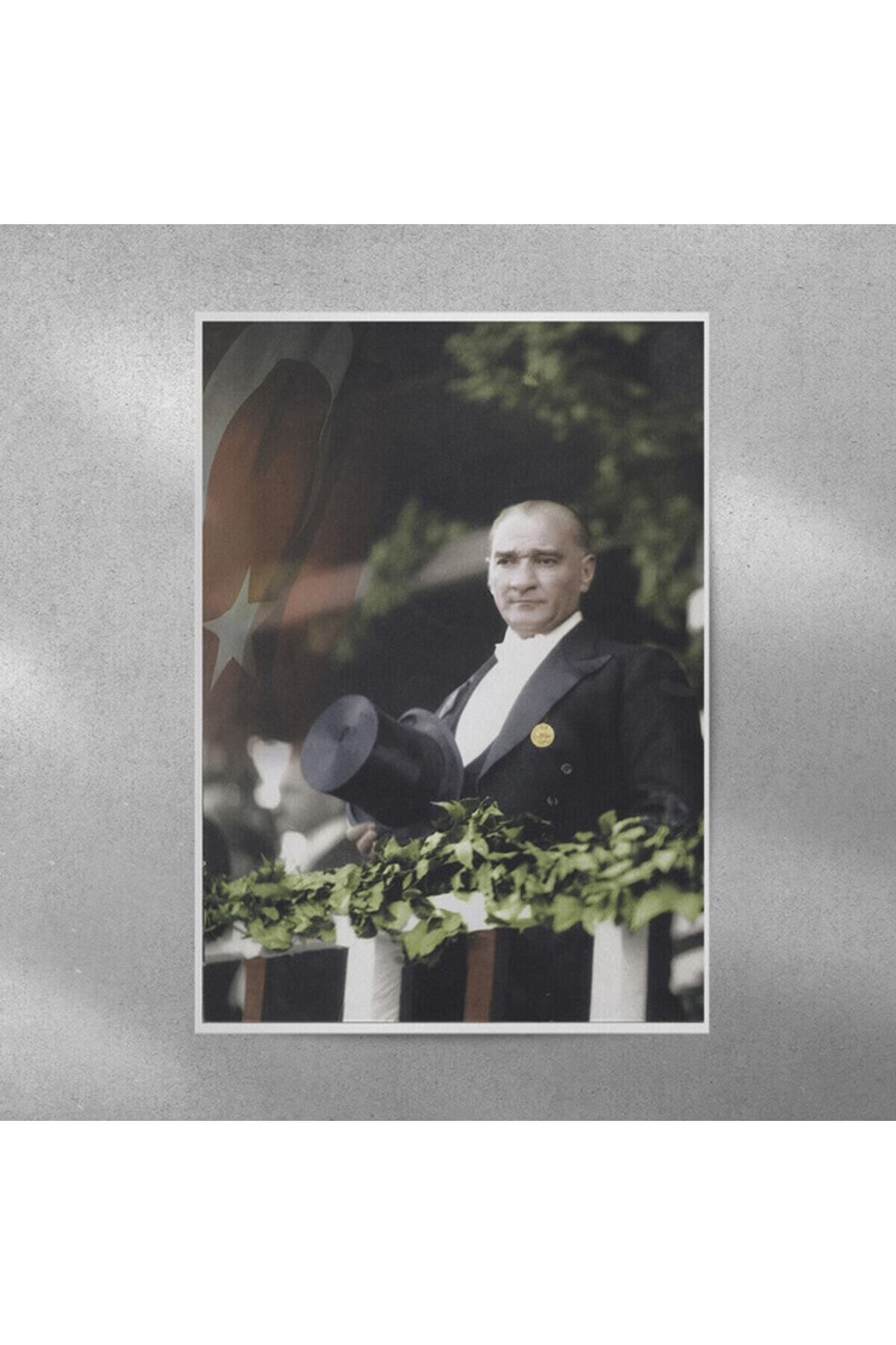 Elioure 50x70 cm Atatürk Posteri, Zarif ve Şık Dekorasyon Hediye