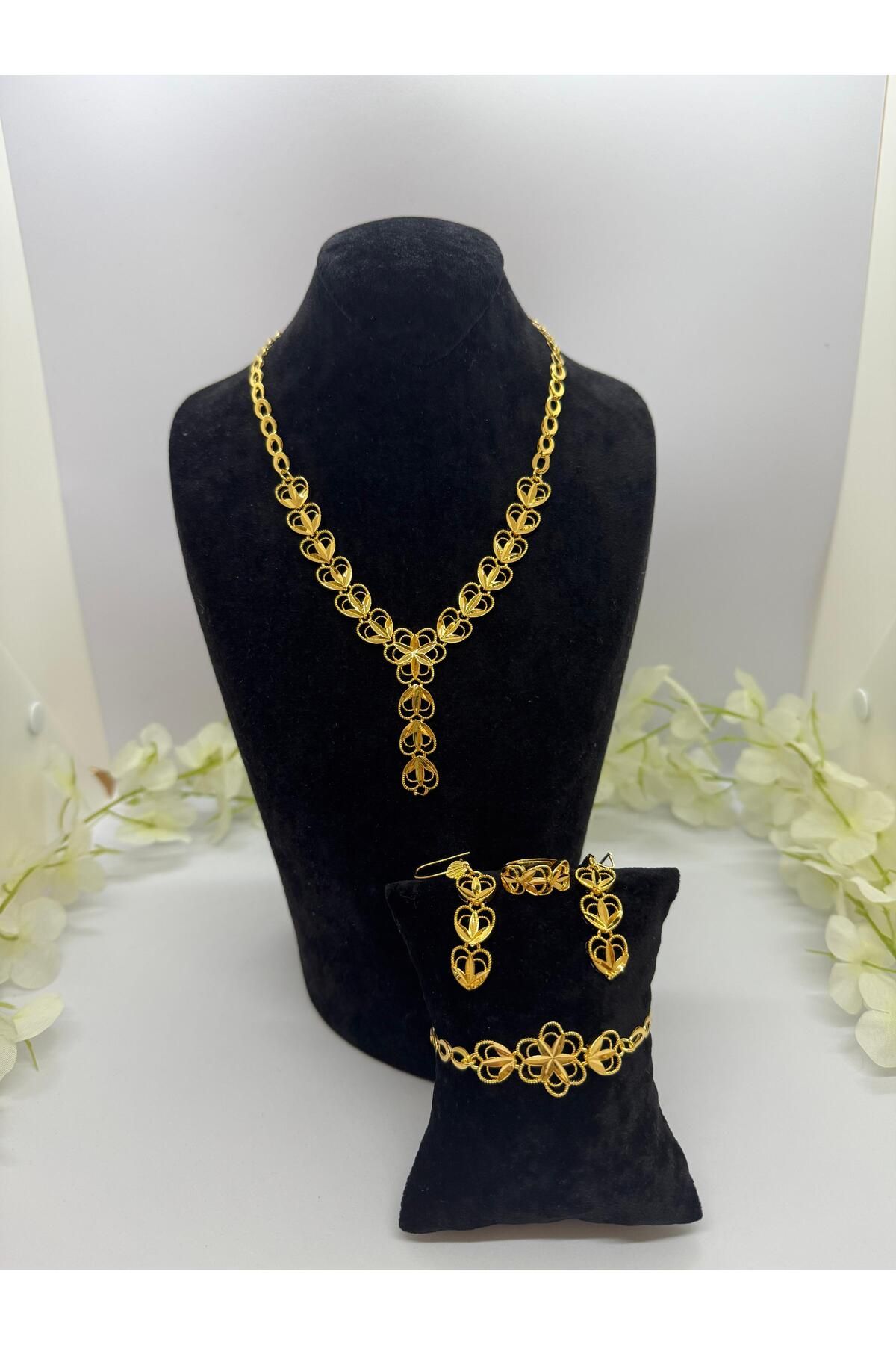 Constanza Exclusive 22 Ayar Altın Kaplama Sultan Zerafeti Set Lvd645