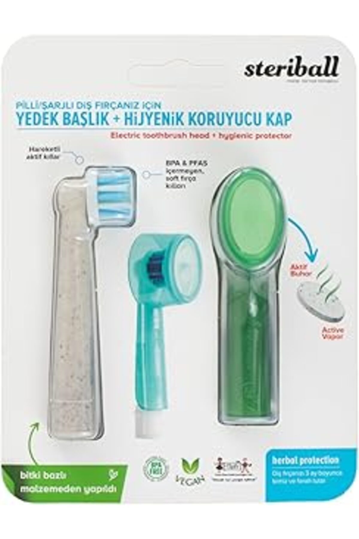 NETWORK ART Steriball Pilli/şarjlı Diş Fırçanız Için Yedek Başlık Ve Hijyenik Koruyucu Kapak