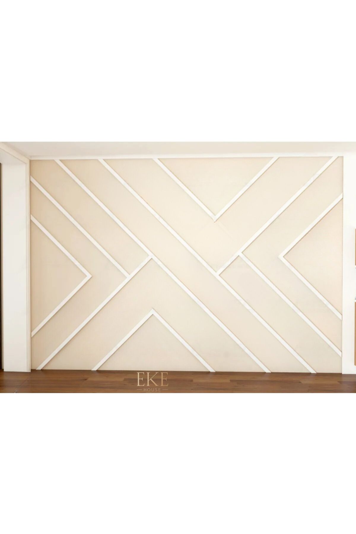 EKE HOUSE Boyanabilir 4 Cm Çıta Çapraz Tasarım Hazır Kesim Set 6 Farklı Seçenek