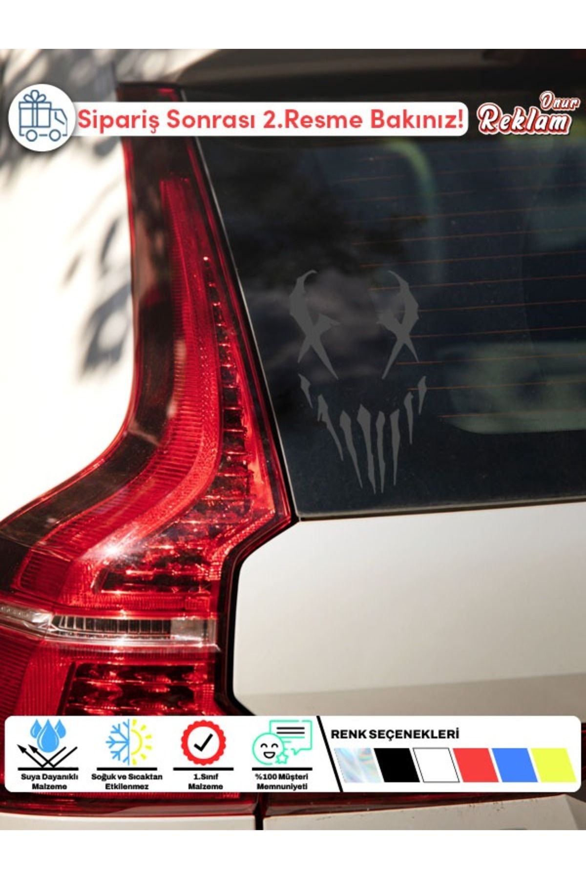 Onur Reklam X Gözlü Gülüş Sticker – Araba Camı Etiketi