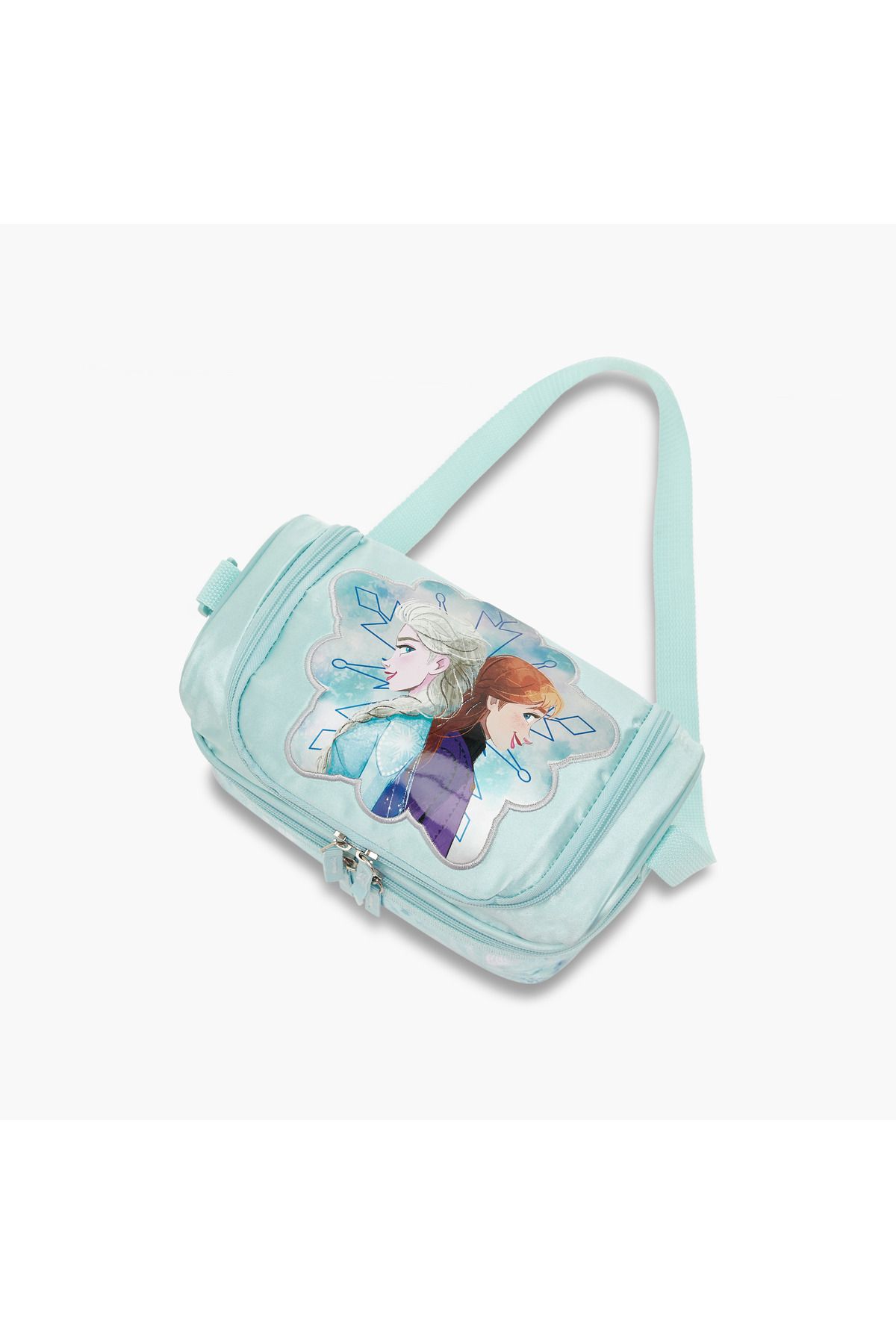 Disney-Frozen Print Double Layer Lunch Bag with Adjustable Strap and Zip Closure 3