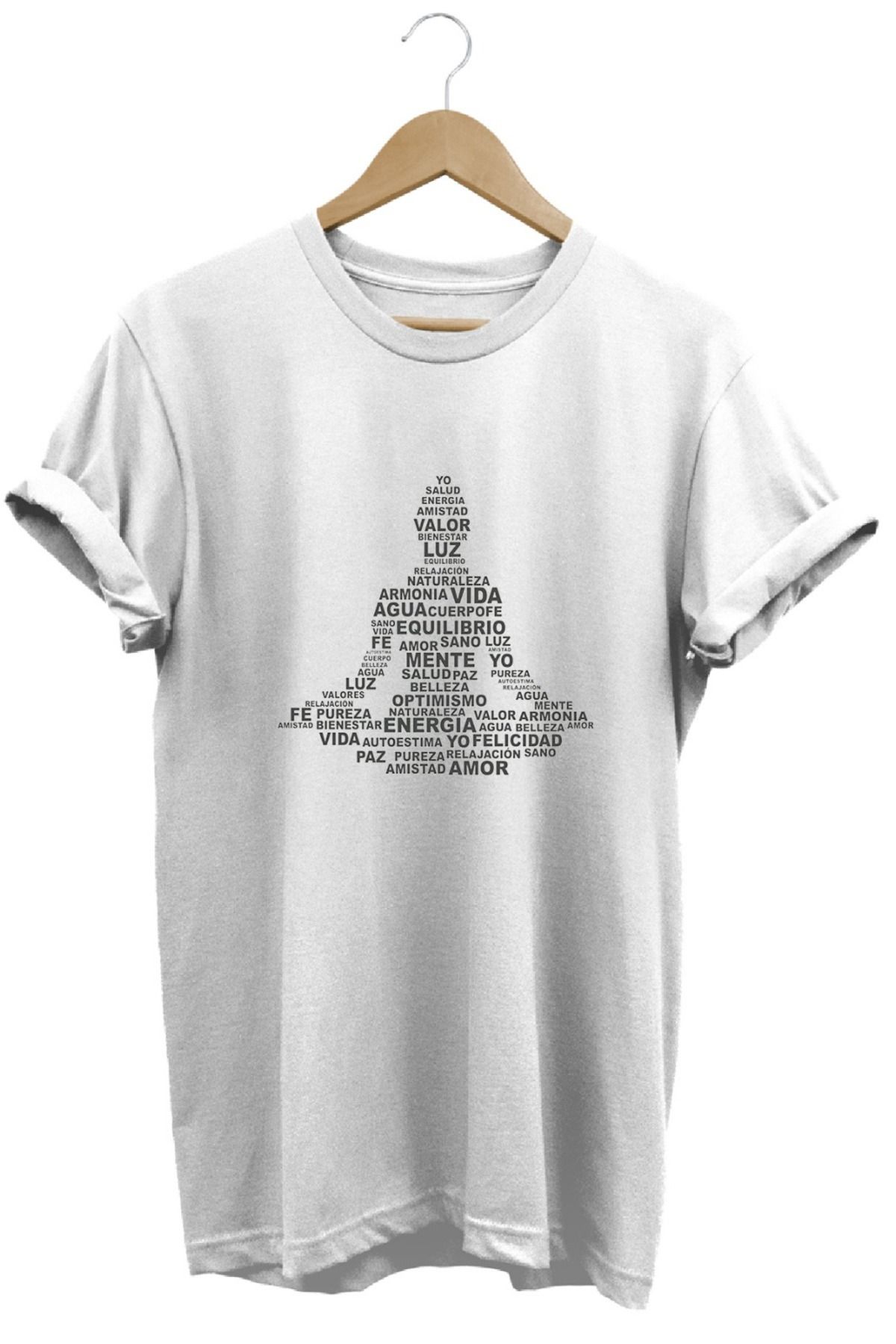 joyyfashion Yoga Yazı Baskılı T-Shirt