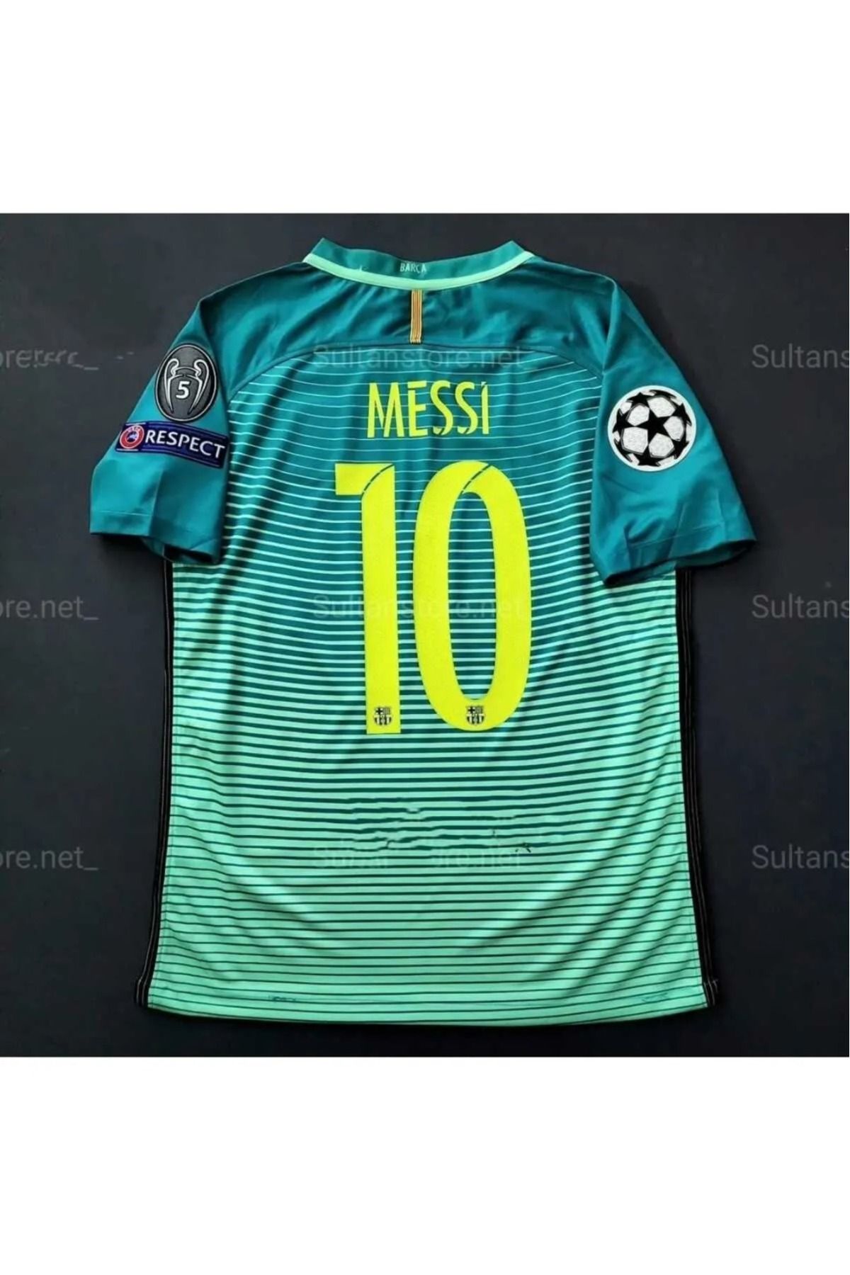 After Party Barcelona 2017/18 Sezonu Lionel Messi Deplasman Forması (Blue) vs spor atlet