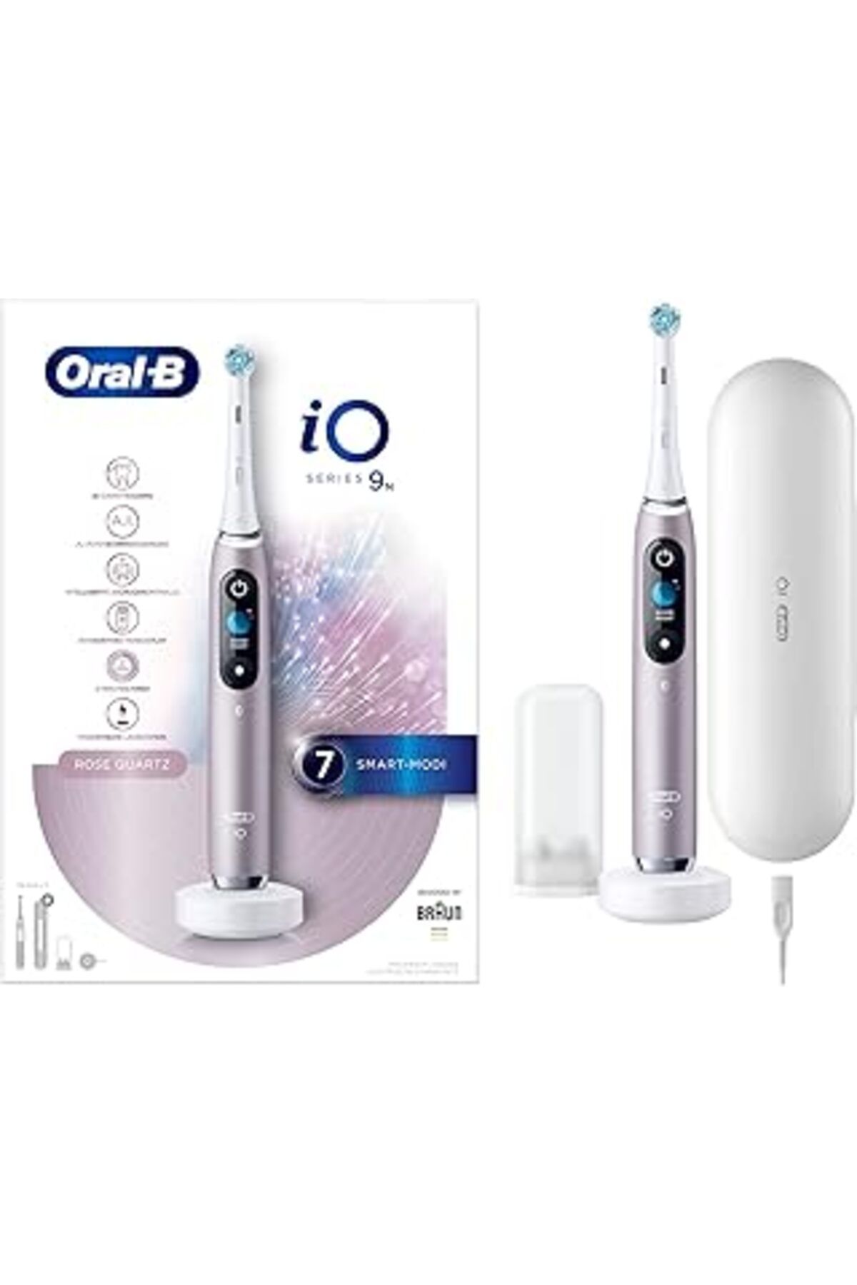 Pazarcan Seri Io 9 Elektrikli Diş Fırçası Rose Quartz