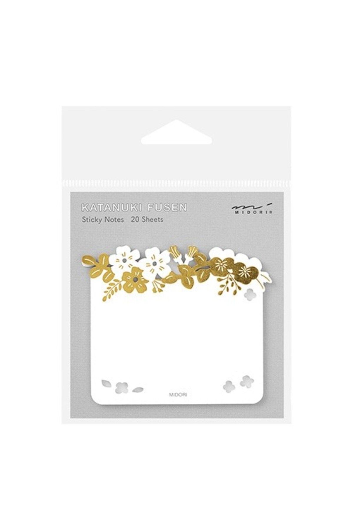 Midori Katanuki Fusen Sticky Notes Yapışkan not 20 yaprak - çiçek deseni