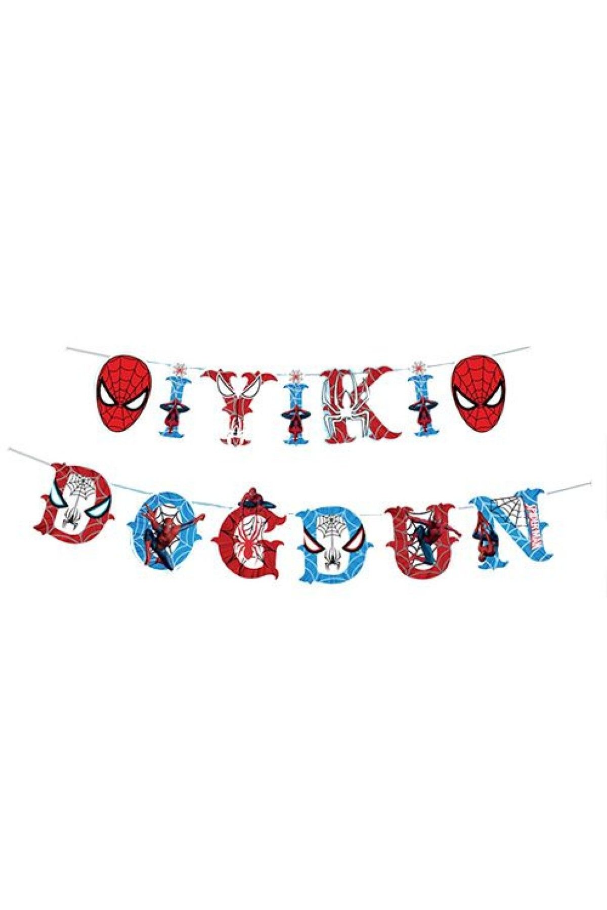 ZENVİVA ÖRÜMCEK ADAM KARAKTERLİ İYİ Kİ DOĞDUN BANNER