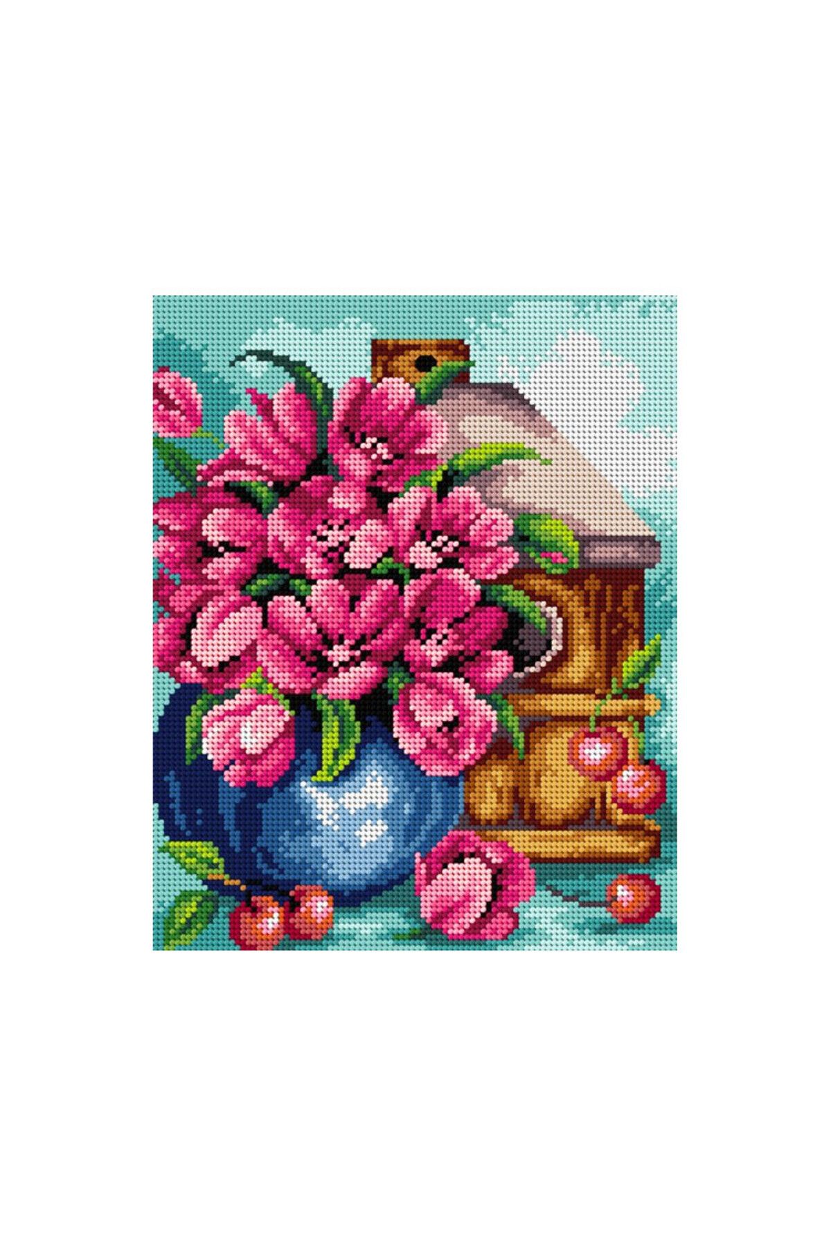 Orchidea Baskılı Goblen Çiçek 2407 24*30 cm