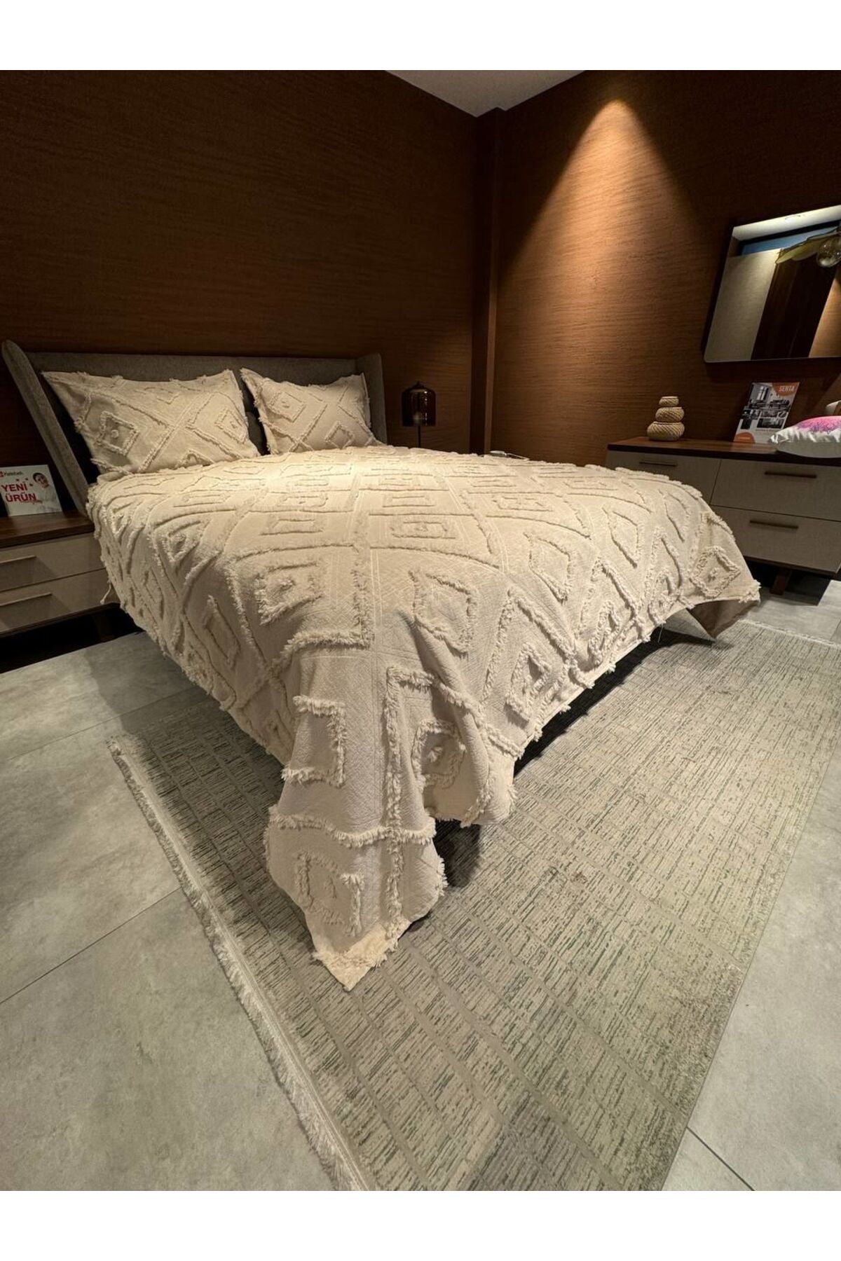 BlueMaison Butik Şönil Battal Boy Yatak Örtüsü Dailing