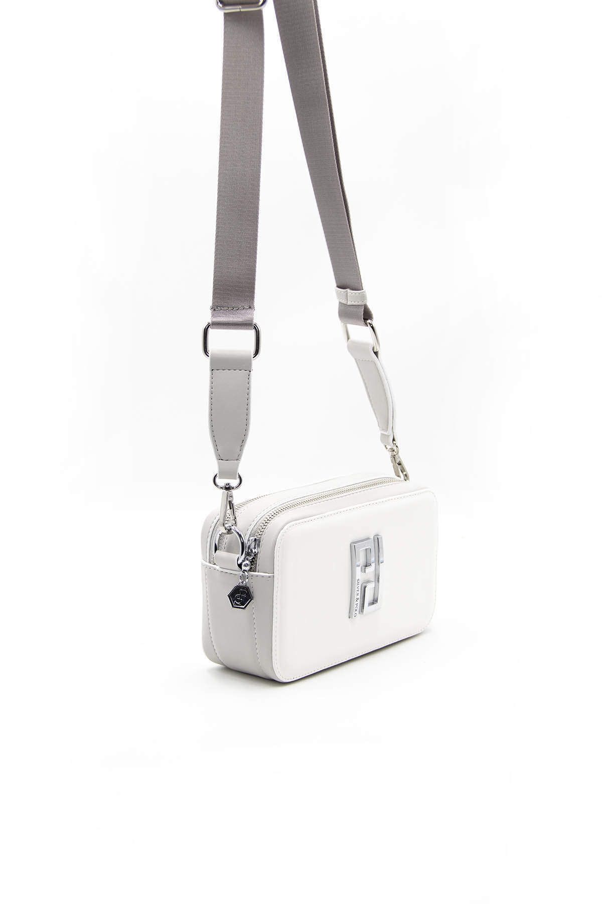 Silver Polo-CROSS BAG/SKIN LEATHERSilver Polo WHITE Cross Bag 2