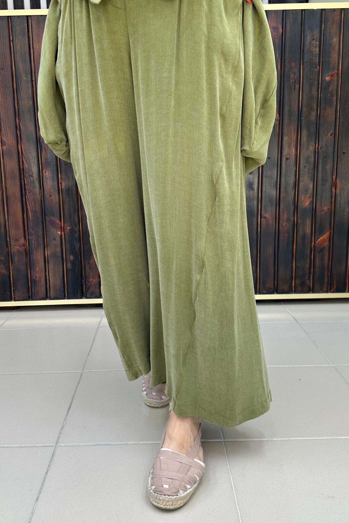 GÖKSEL YEŞİL BAMBU BÜYÜK BEDEN PANTALON