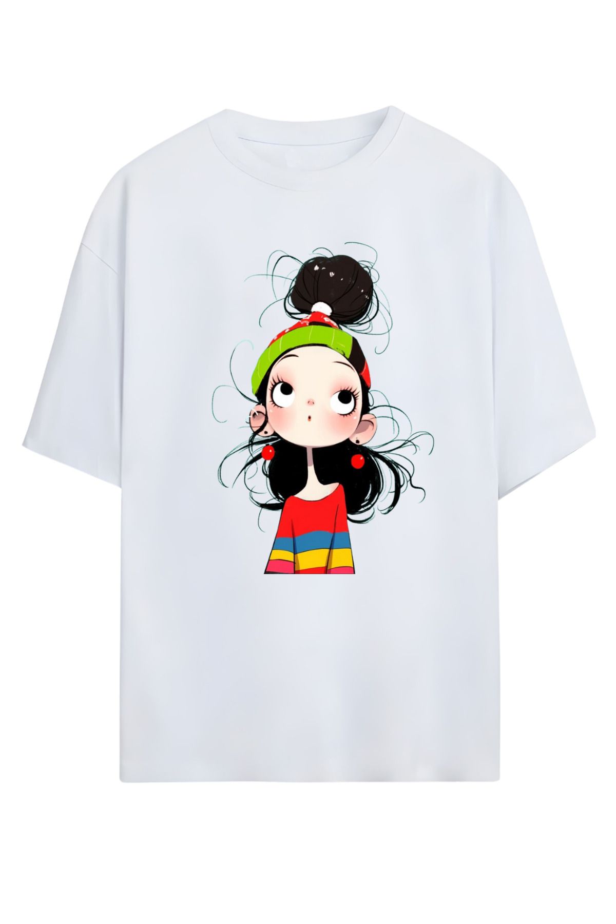 MAGORS GraffTee Unisex %100 Organik Pamuk Bisiklet Yaka Illustrasyon Baskılı Özel Tasarım T-shirt