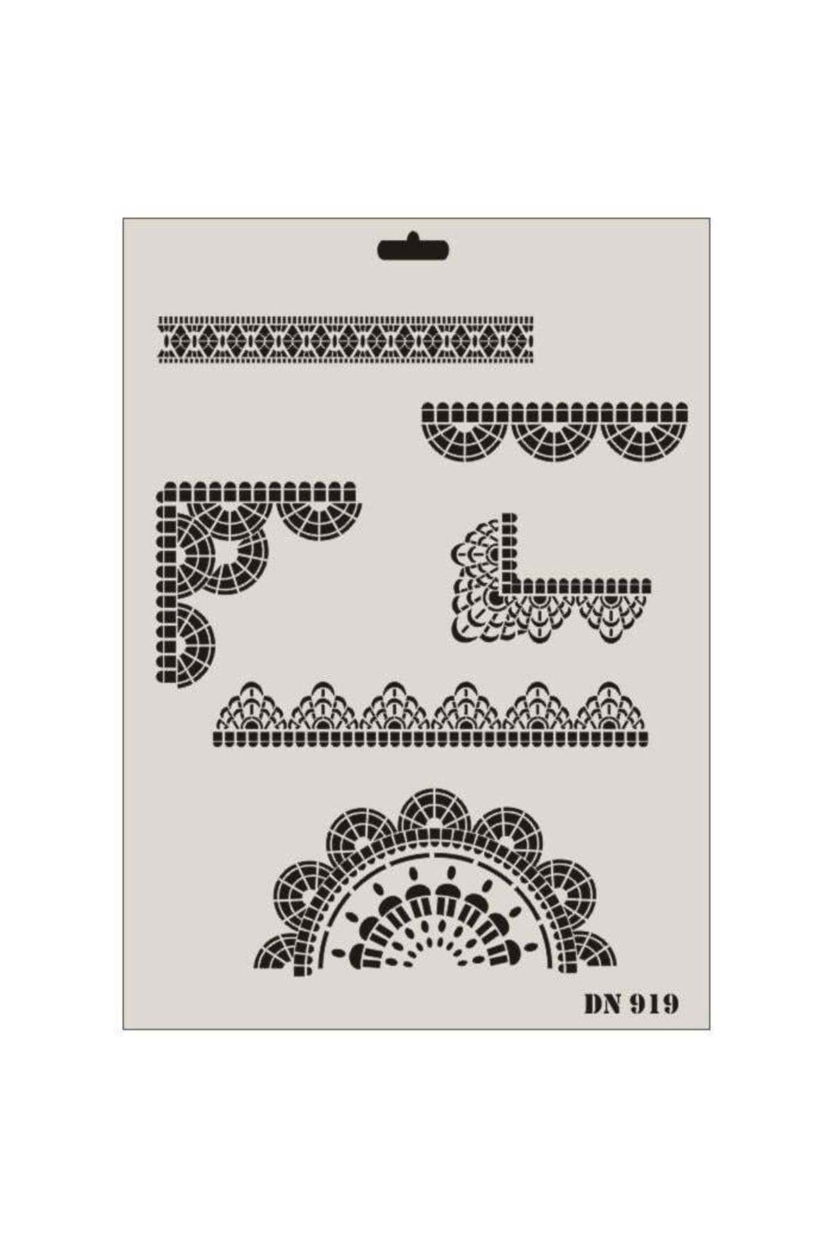 Modafiks Rich Dantel Seri DN-919 Stencil 35x25 cm