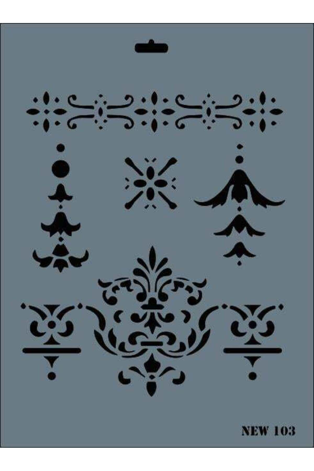 Modafiks Rich New Seri N-103 Stencil 35x25 cm