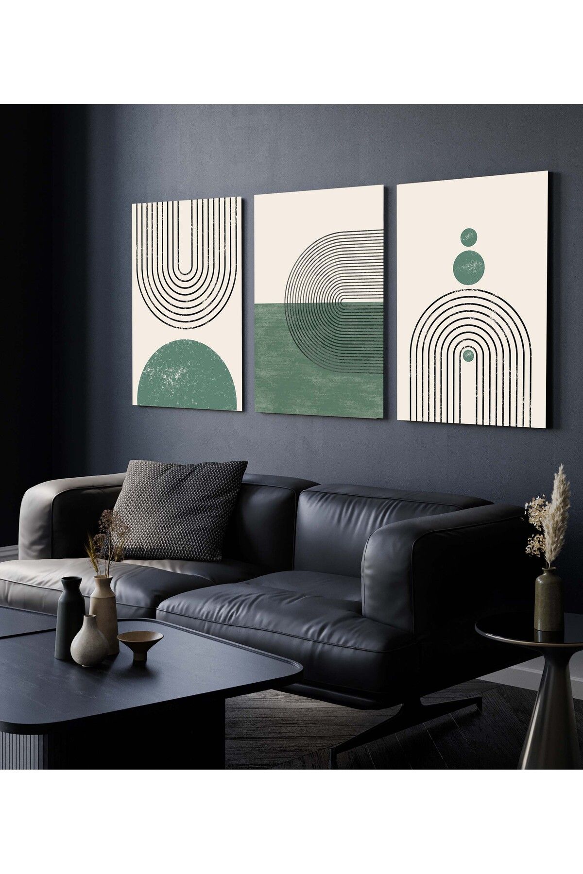 Hagen Duvar Tablosu Çerçeve Görünümlü Mutfak Tabloları Modern Tablo Bohem Tablo Premium Kalite 3 lü Tablo