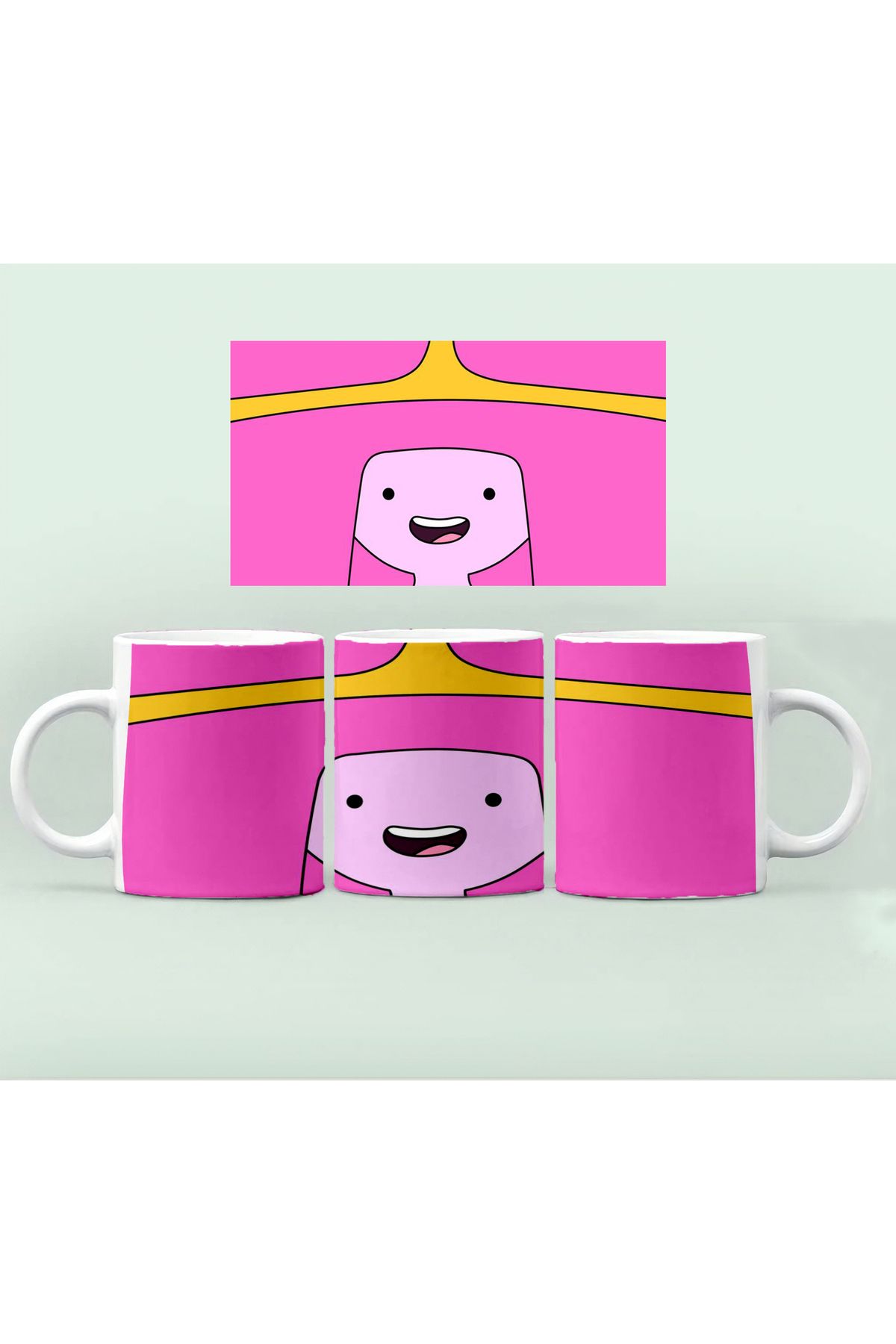 GünayStore Adventure Time - Marceline - Bubblegum- BMO - Jeke- Finn Kupası Bardak Kahve Çay Fincanı