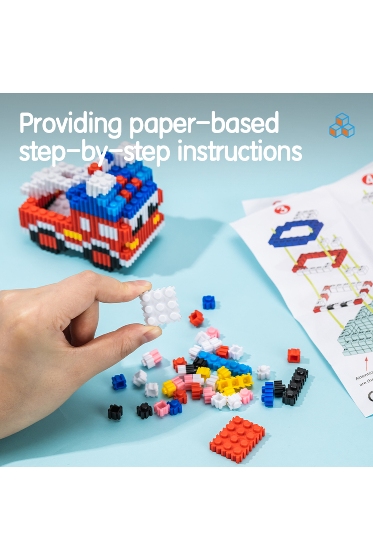 EH736 بلوکهای ساختمانی ۳۹۹ تکه، بستهٔ کمکی – ایدهآل برای بازی خلاقانهٔ ساختوساز در حوزهٔ STEM
