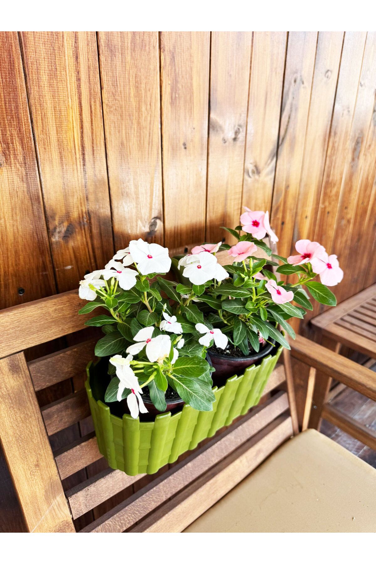 SİHİRLİ AYAKLAR İkili Dekoratif Askılı Truva Renkli Çiçek Saksısı 3LT (290x220x185mm)