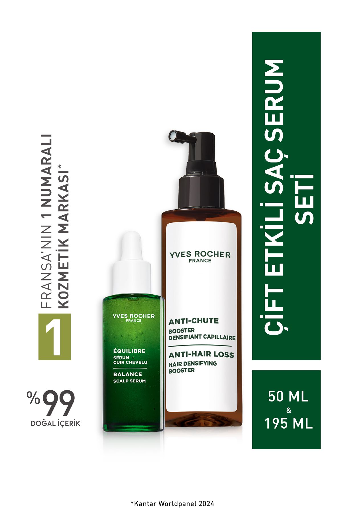 Yves Rocher Çift Etkili Saç Serum Seti