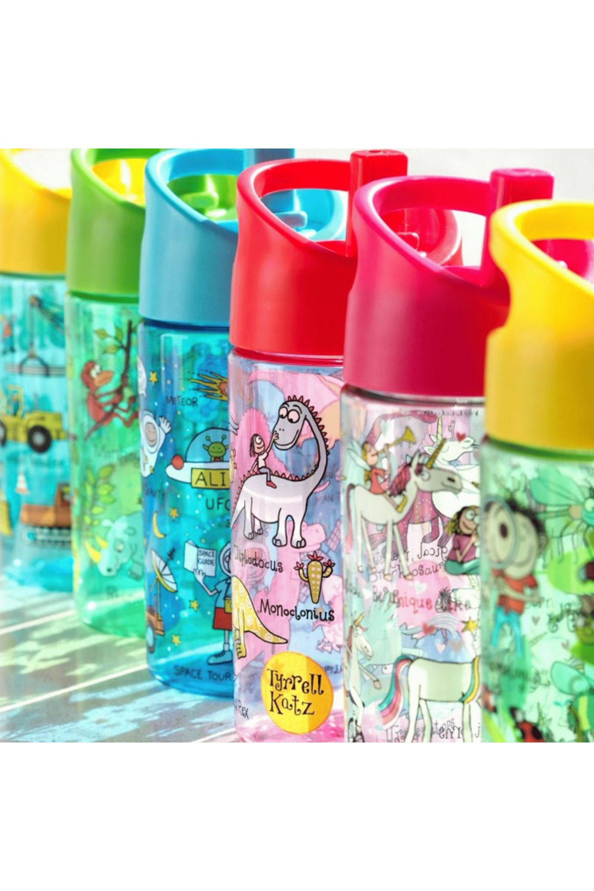 Tyrrell Katz-Water Bottle with Straw and Handle 400ml // Secret Garden 7