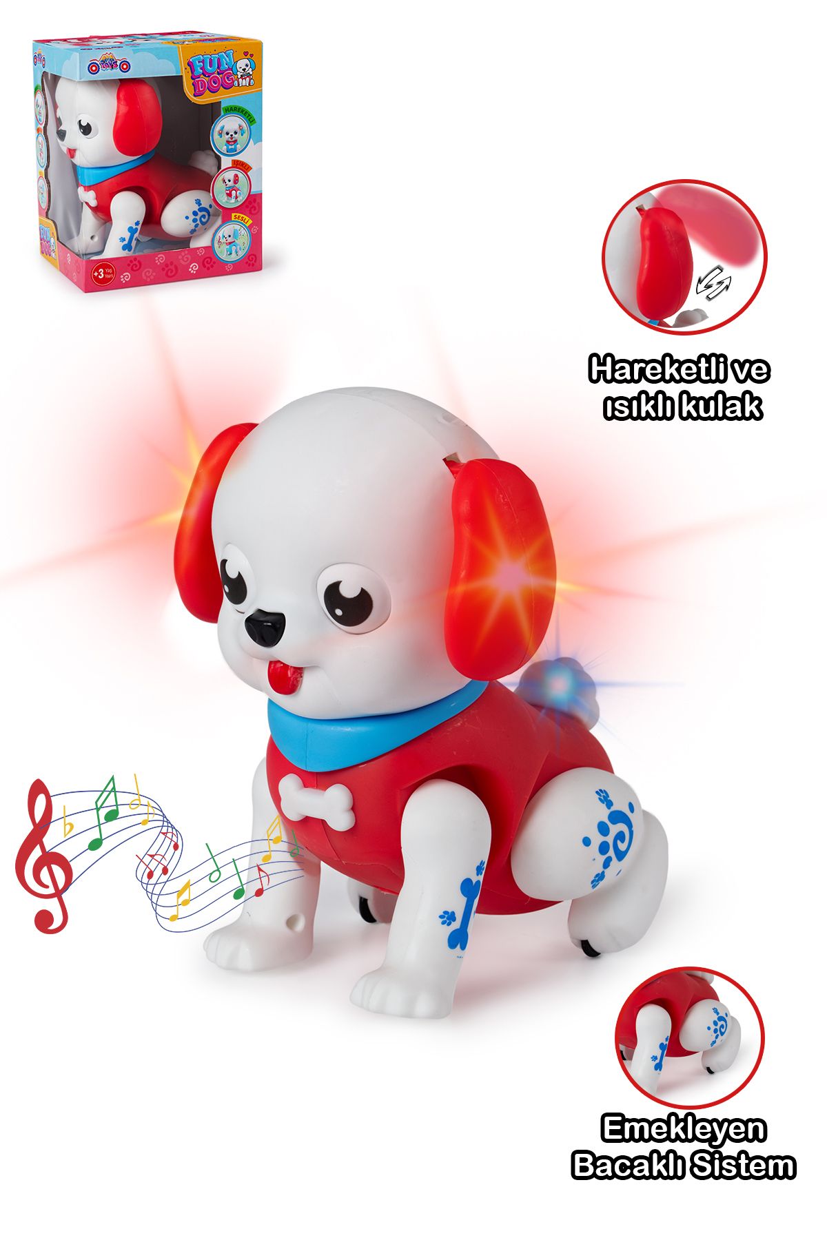 TOYZZONE TOYS STORE Fun Dog Hareketli Işıklı Sesli Yürüyen Köpek Oyuncağı – Eğitici-Müzikli