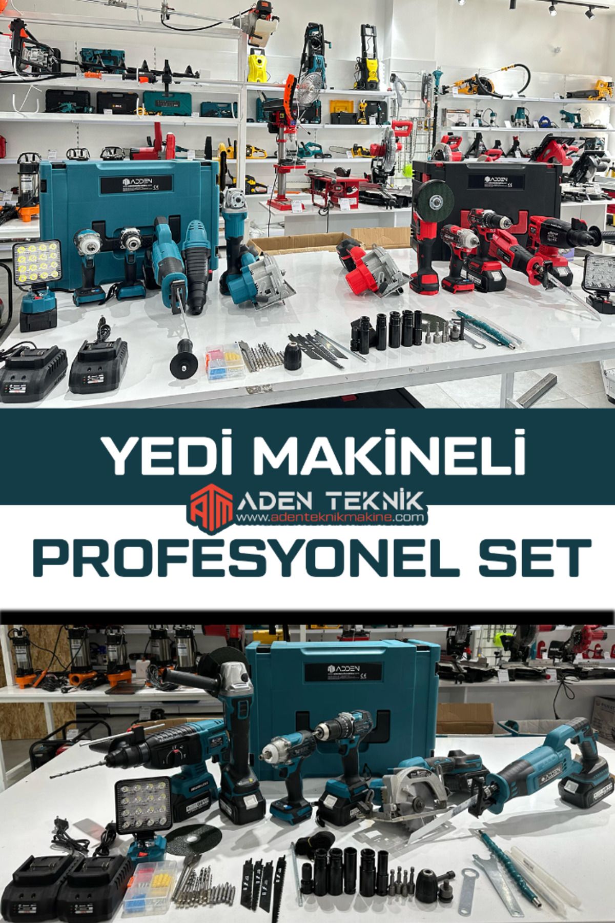 adden ADN0034 Yedi Makineli Profesyonel Şarjlı Set