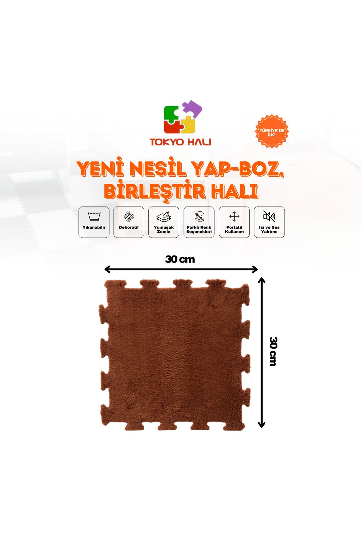 Tokyo Halı Puzzle Halı, Kendi Tasarımını Oluştur, Yapboz Halı, Peluş Halı