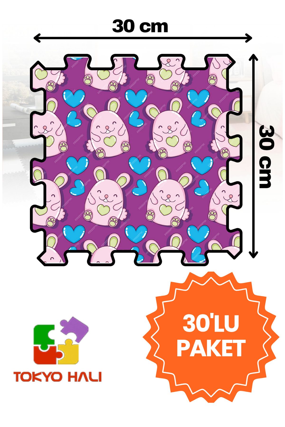 Tokyo Halı Puzzle Halı, Kendi Tasarımını Oluştur, Yapboz Halı, Peluş Halı