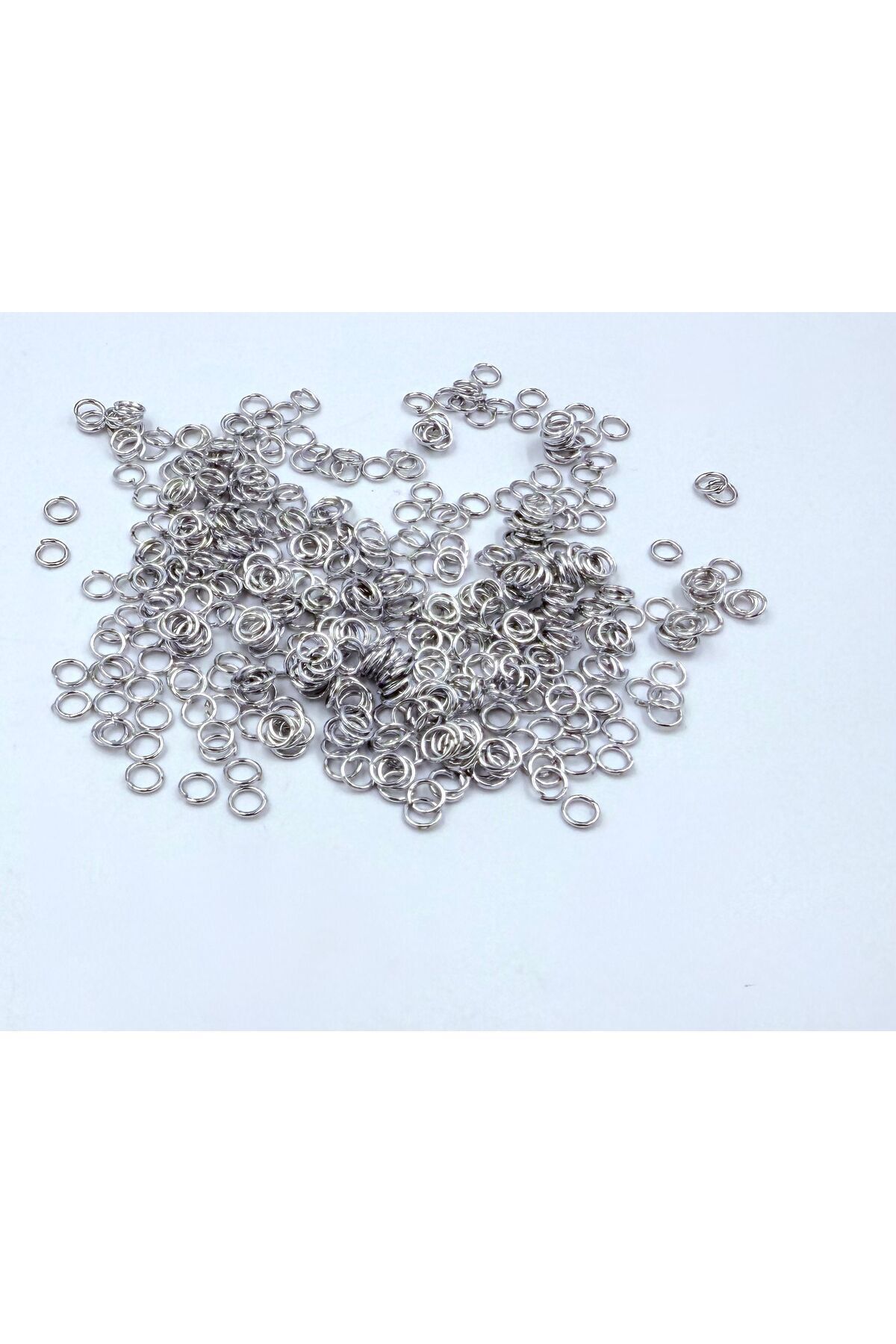 yiğit aksesuar 4 Mm Kararma Yapmaz 1000 Adet Gümüş Küçük Metal Takı Bağlantı Halkası
