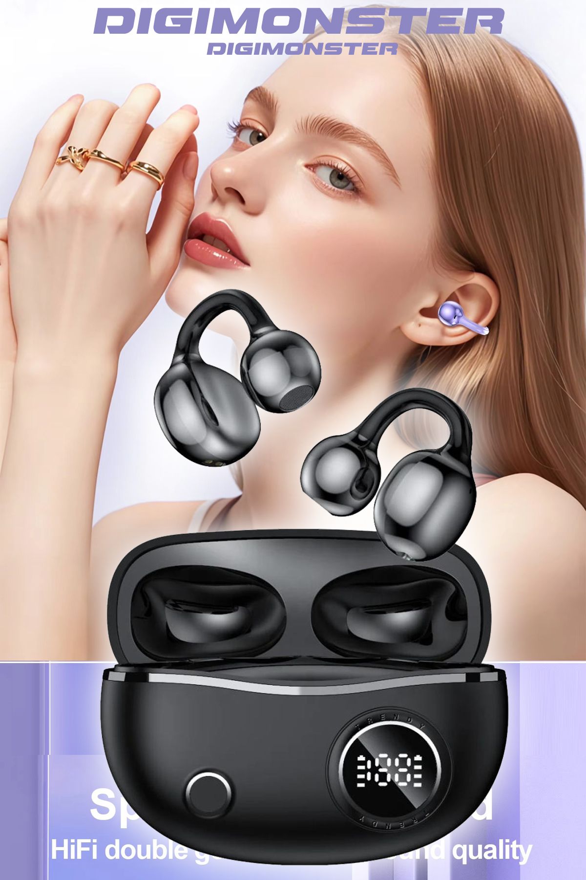 DigiMonster YXG‑10SY Bluetooth Kulaklık | Kablosuz Spor ve Günlük Kullanım İçin – Mikrofonlu, Ergonomik, Şarjlı