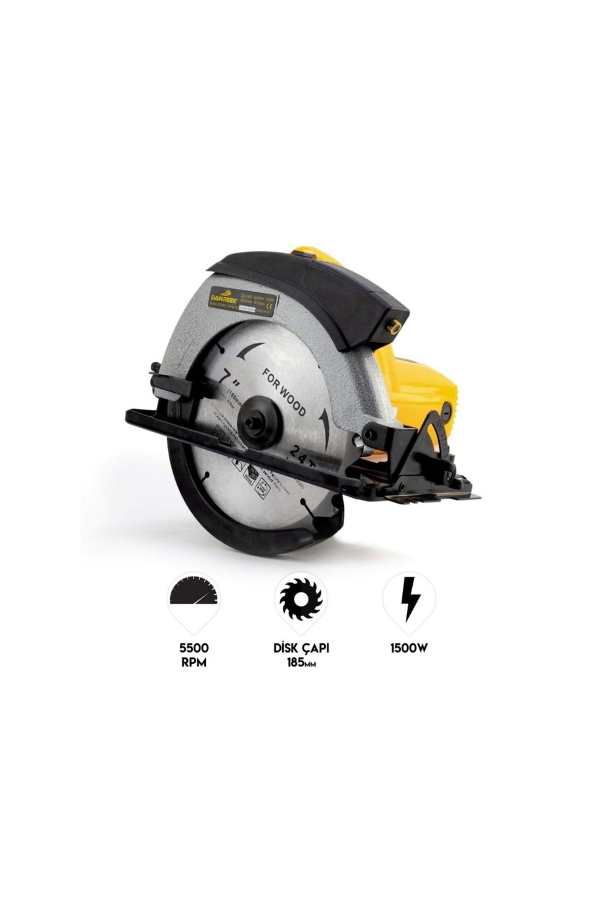 adden Dawreek ADN0561 1500W Elektrikli Daire Testere 5500 RPM, Lazer Hizalamalı, Profesyonel Kesim