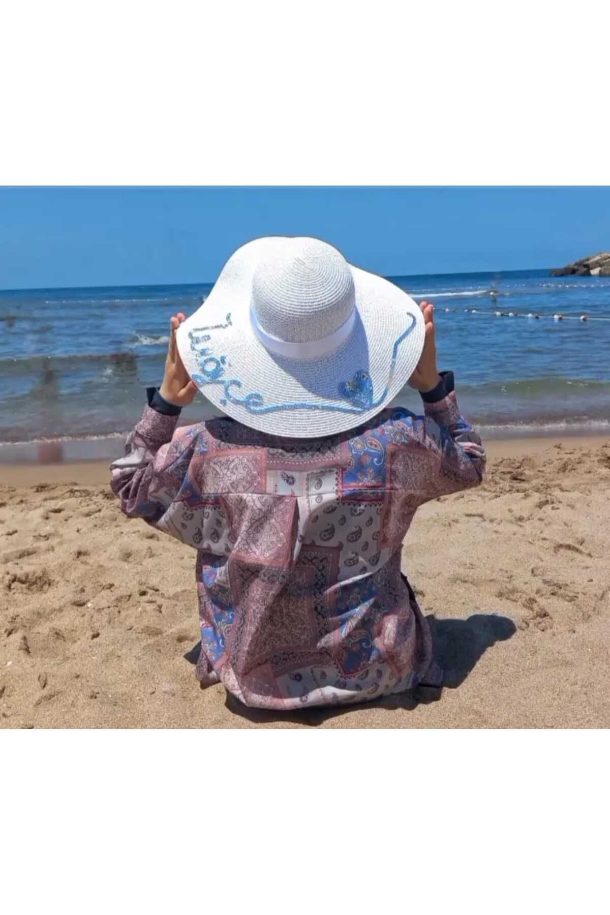 Ella Hat-Craft İsme Özel Yazlık Hasır Şapka-Kişiselleştirilebilir Hasır Şapka