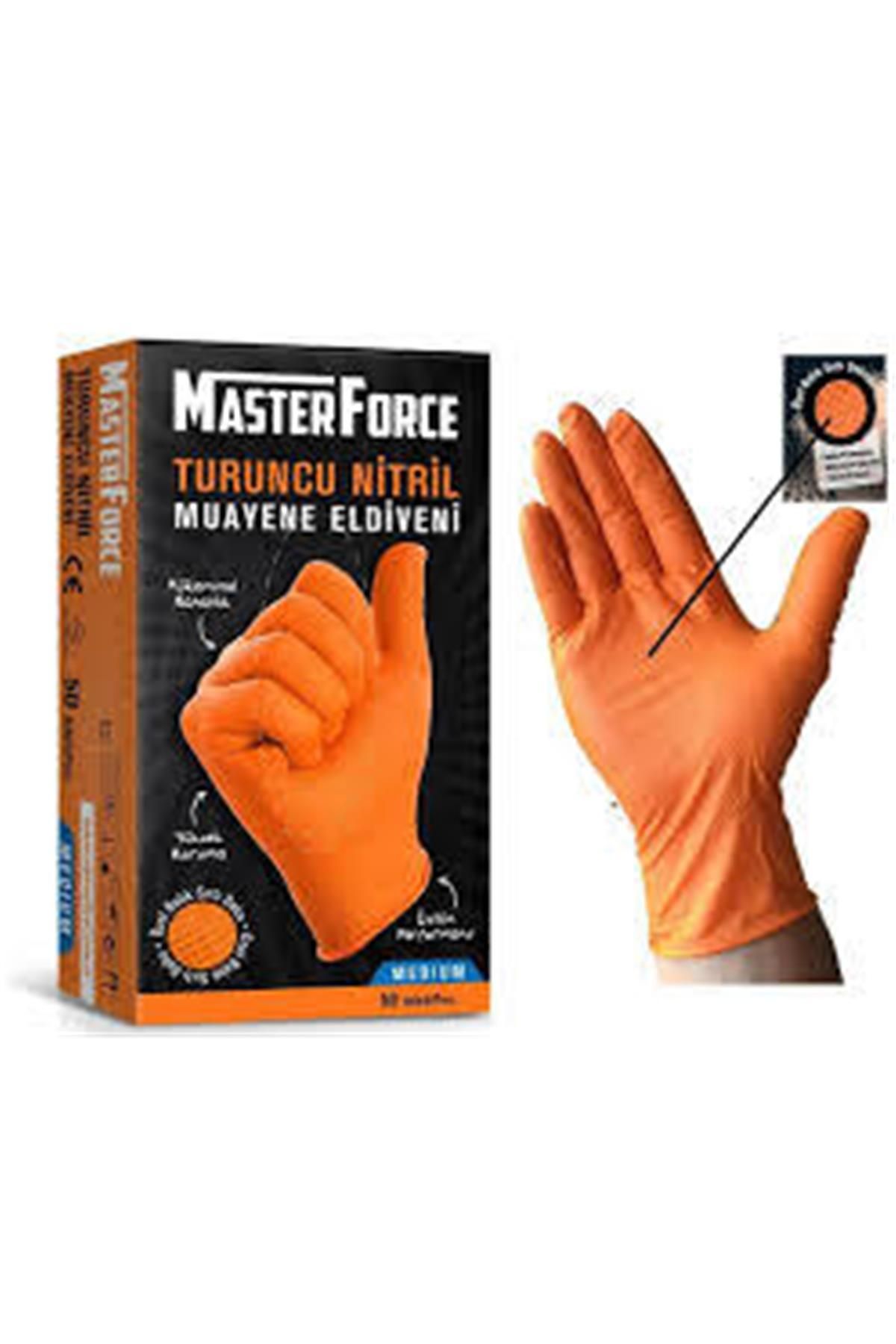 MasterForce MASTER FORCE TURUNCU NİTRİL ELDİVEN XL MAKSİ BOY