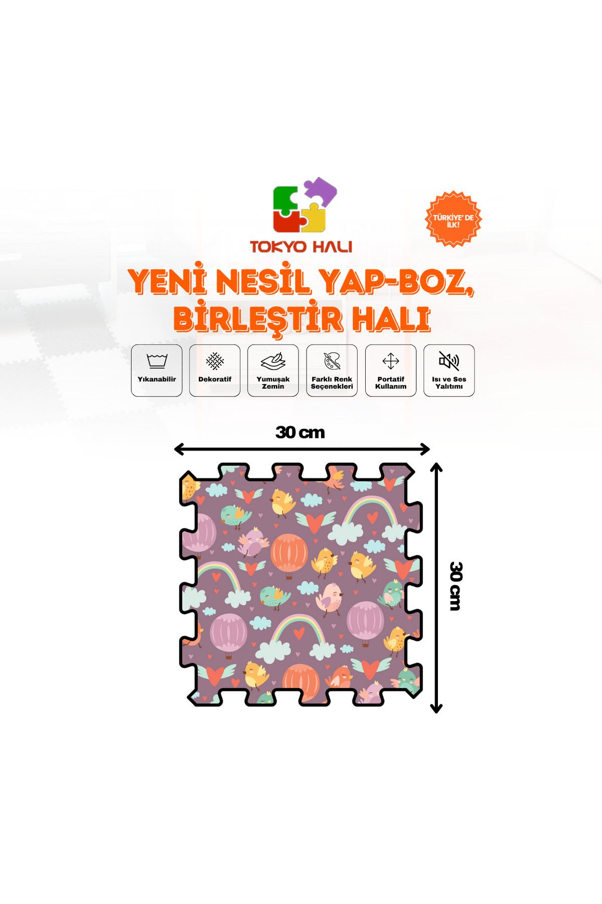 Tokyo Halı Puzzle Halı, Kendi Tasarımını Oluştur, Yapboz Halı, Peluş Halı
