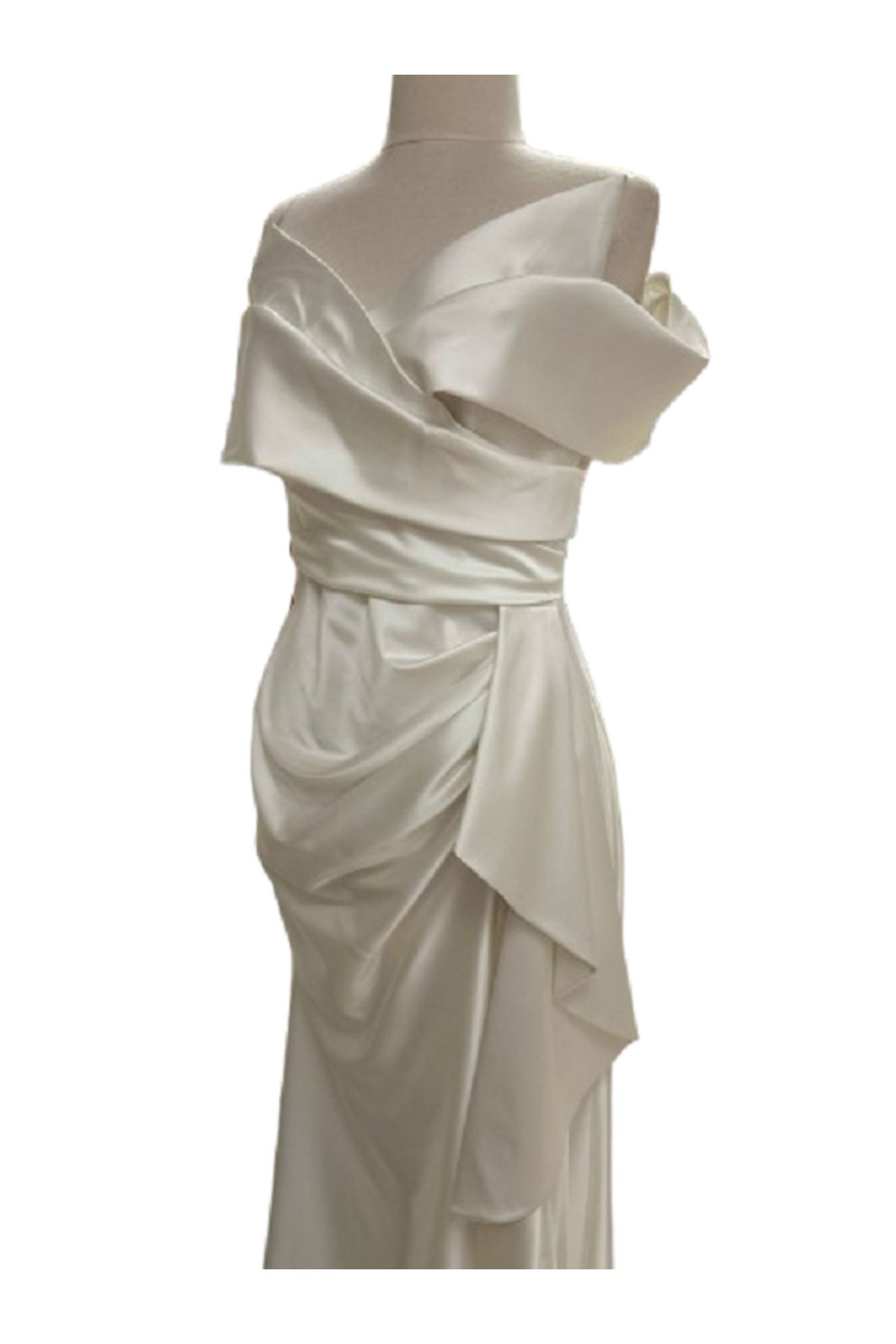BALCI saten midi boy abiye elbise 56609