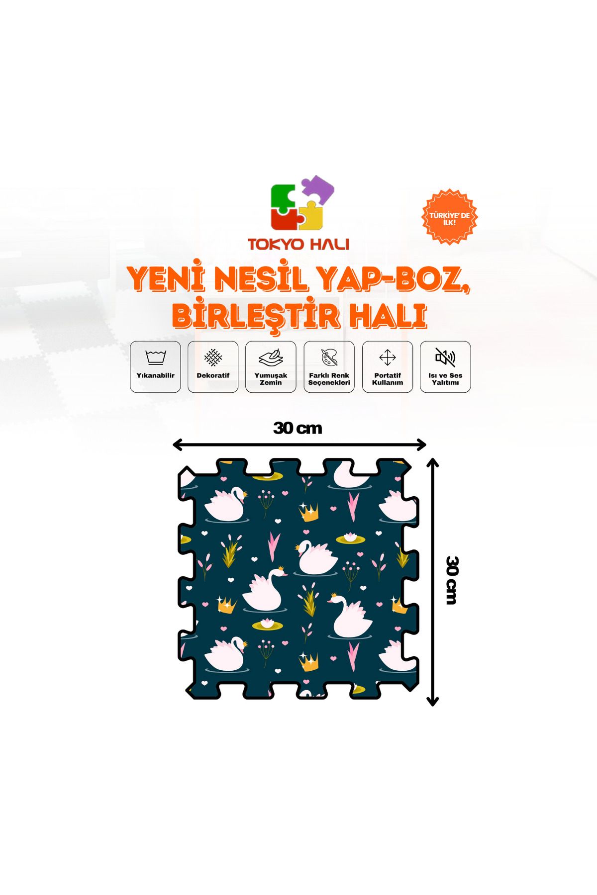 Tokyo Halı Puzzle Halı, Kendi Tasarımını Oluştur, Yapboz Halı, Peluş Halı