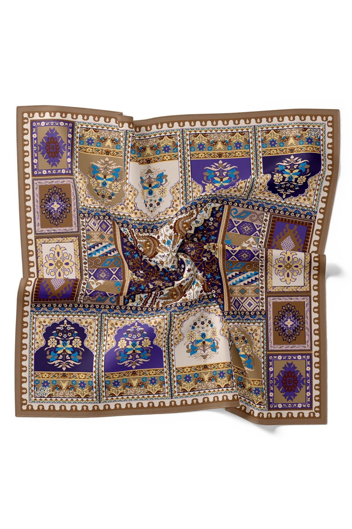 Levidor-Ancient Pattern Sparkling Crystal Scarf 2