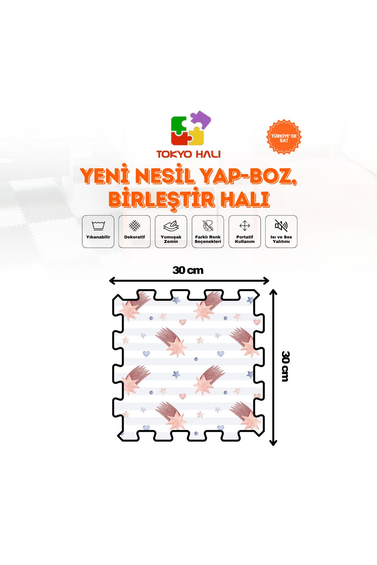 Tokyo Halı Puzzle Halı, Kendi Tasarımını Oluştur, Yapboz Halı, Peluş Halı