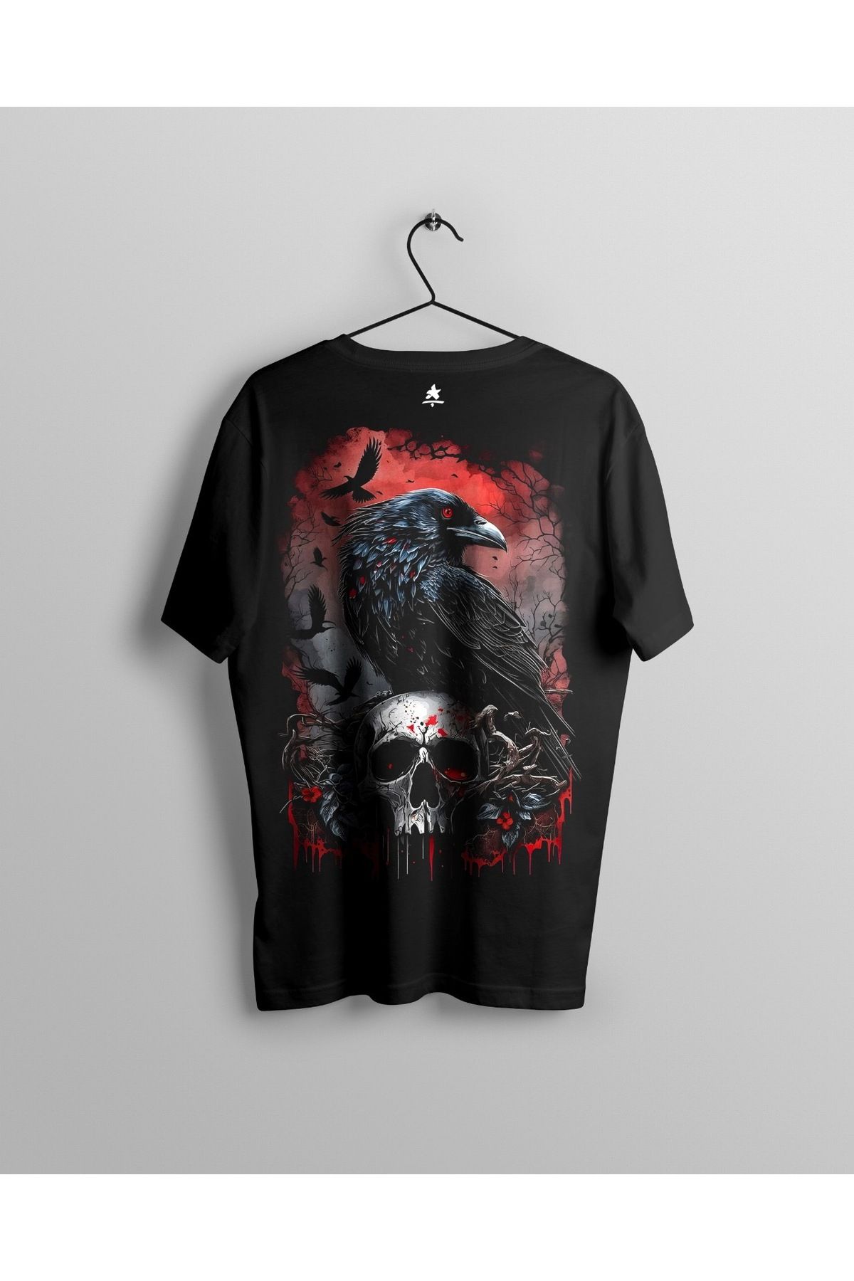 Ct Erkek Oversize Baskılı T-Shirt - Graveyard