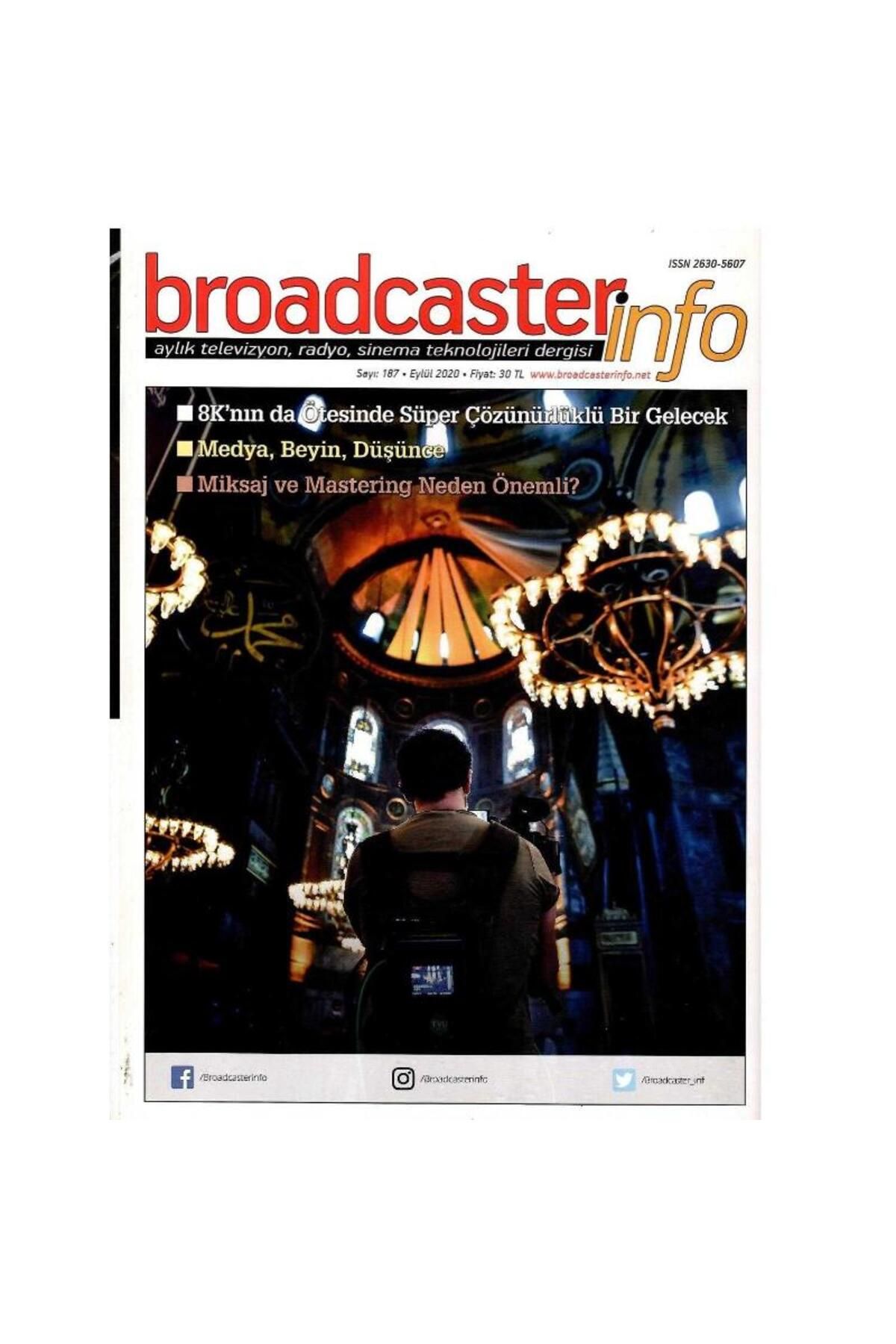 Kişisel Yayınlar Broadcasterinfo:Medya,Beyin,Düşünce(Sayı:187-Eylül 2020 Retro Koleksiyon Eski Baskı)