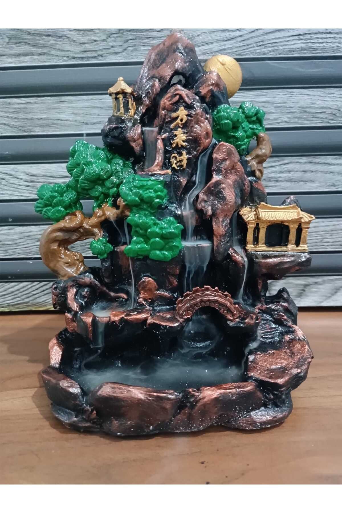 Elioure Şelale Geri Akış Tütsülük, Bakır, 22x18 cm, şık ve doğal dekorasyon için ideal