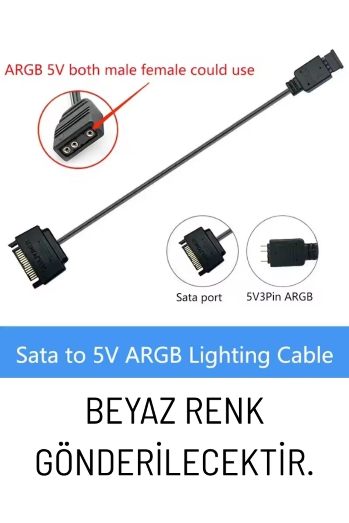 TNL Ar-01 Argb Power 5v 3pin Sata Güç Beslemeli 1 Port
