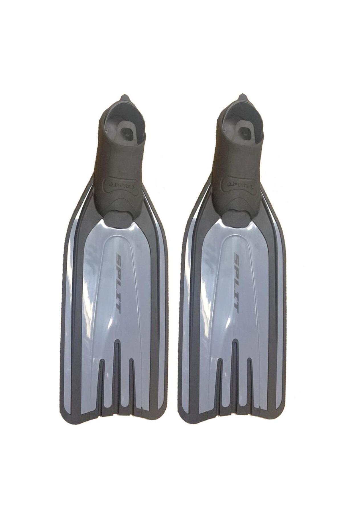 Apnea Split Dalış Paleti Gri-Siyah