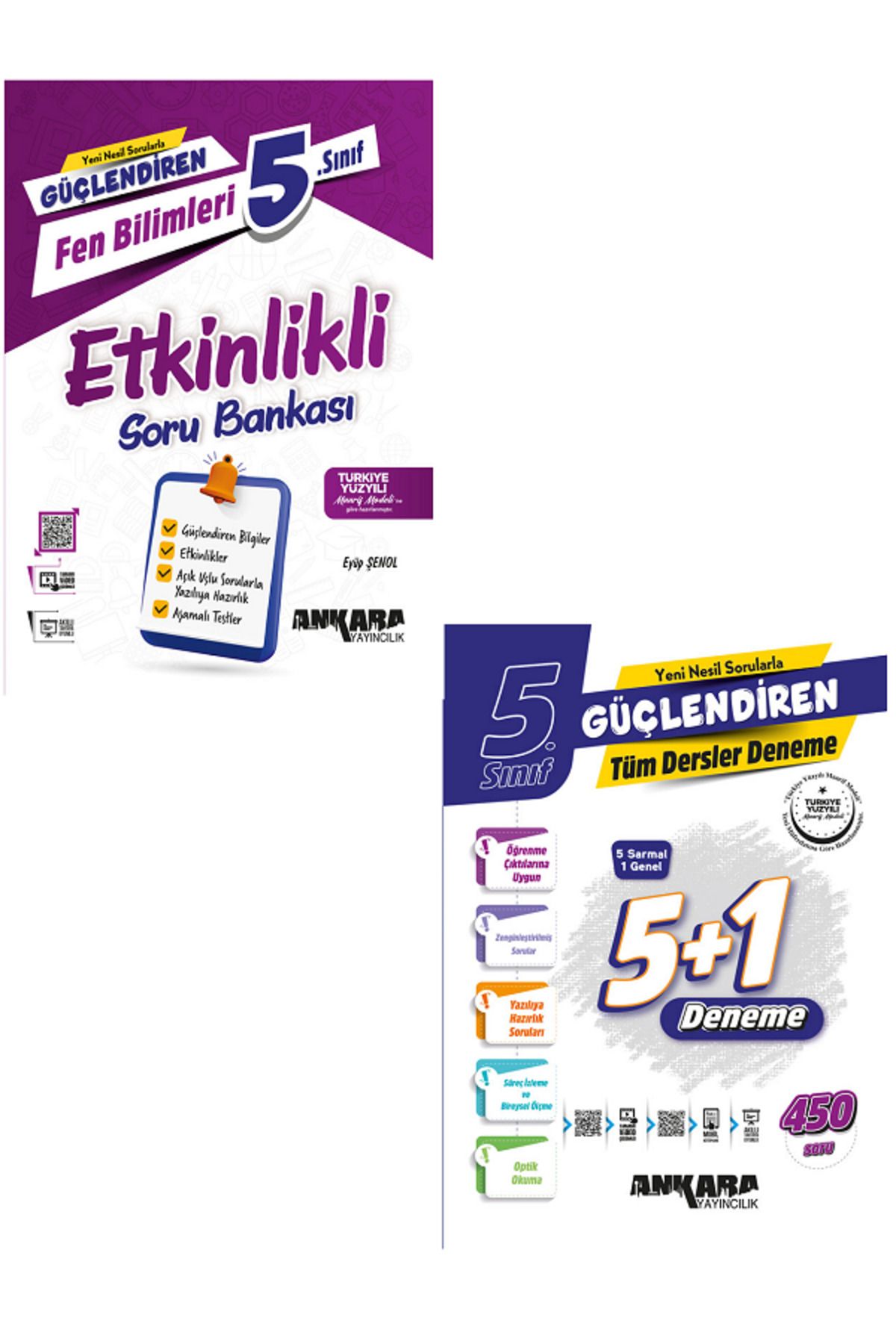 Evrensel İletişim Yayınları 5.Sınıf Ankara Güçlendiren Fen Bilimleri Etkinlikli Soru Bankaları + 5+1 Tüm Dersler Deneme /2 KİTAP