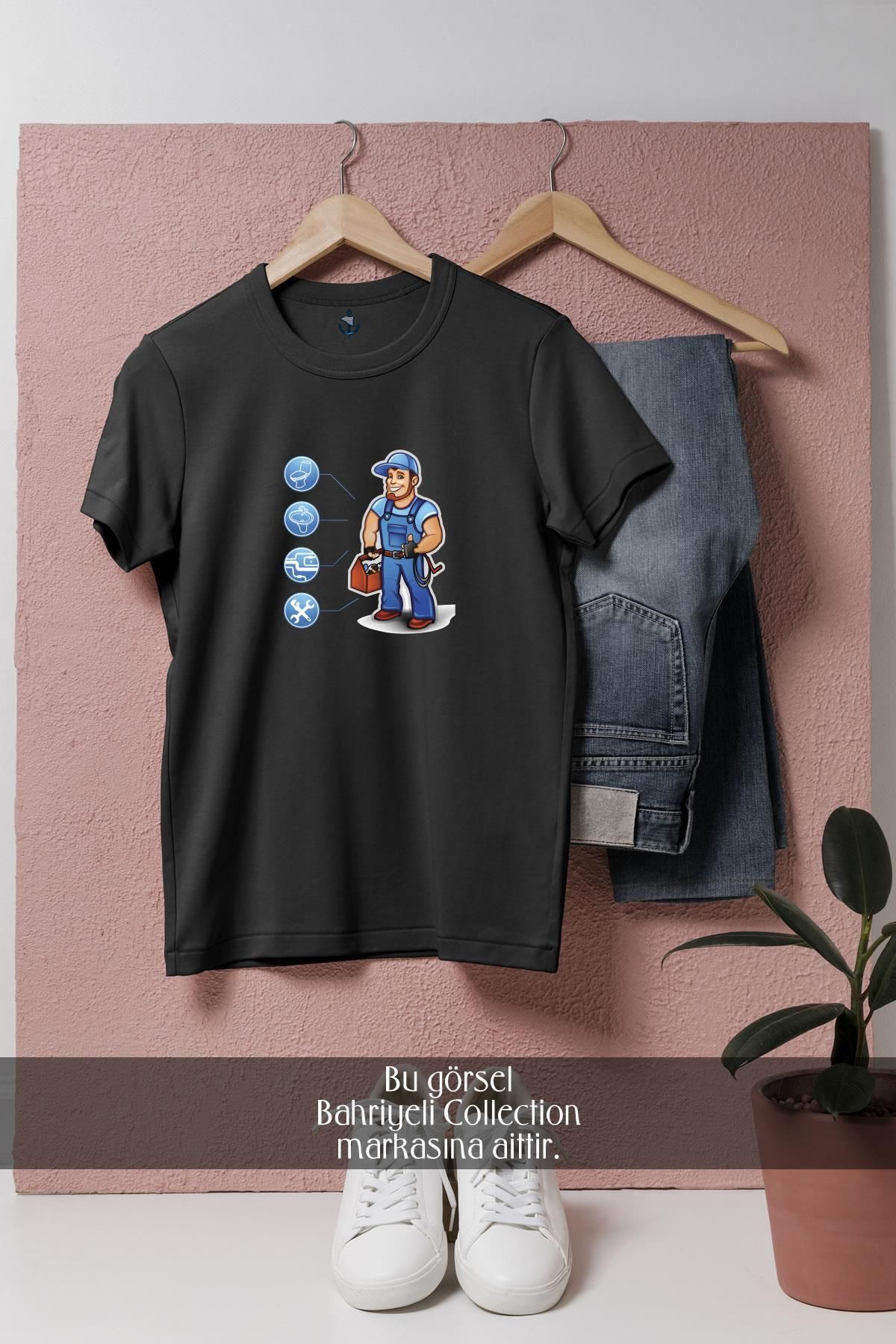 Bahriyeli Collection Oversize Su Tesisatı Tamircisi Tasarımlı Unisex T-Shirt